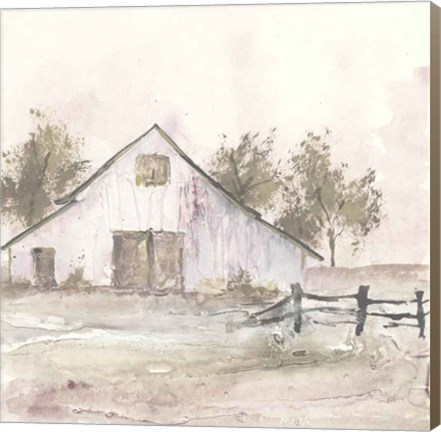 Framed White Barn II Print