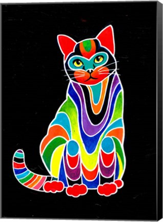 Framed Carnival Cats 3 Print