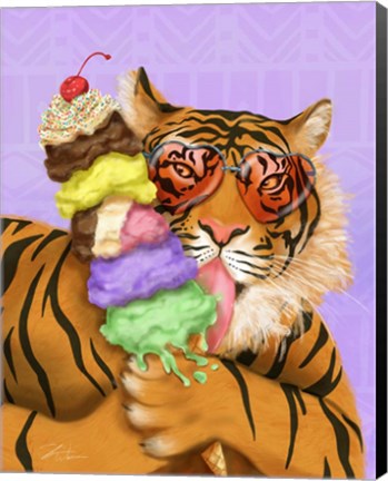 Framed Party Safari Tiger Print