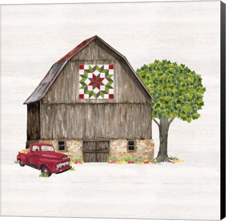 Framed Spring &amp; Summer Barn Quilt II Print