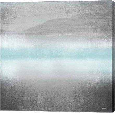 Framed Foggy Loon Lake I Print