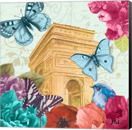Framed Belles Fleurs a Paris II Print