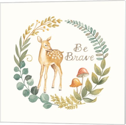 Framed Be Brave Deer Print