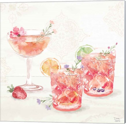 Framed Classy Cocktails V Print