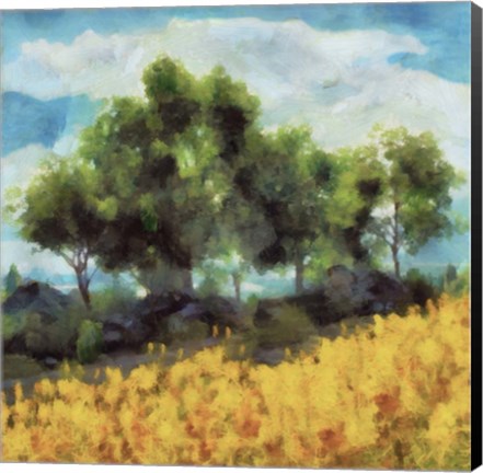 Framed Mellow Yellow Landscape II Print