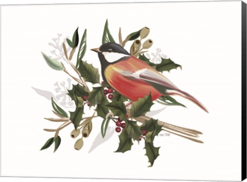 Framed Christmas Songbird II Print