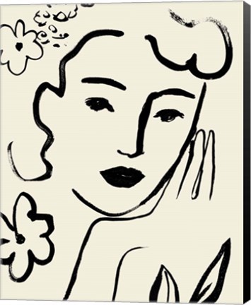 Framed Matisse&#39;s Muse Portrait II Print