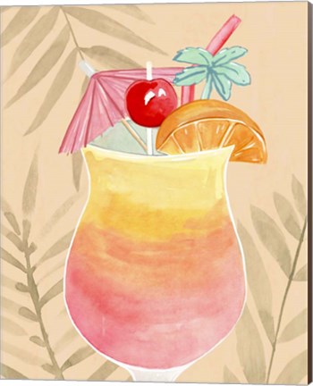 Framed Tropical Cocktail IV Print