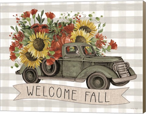 Framed Welcome Fall Truck Print