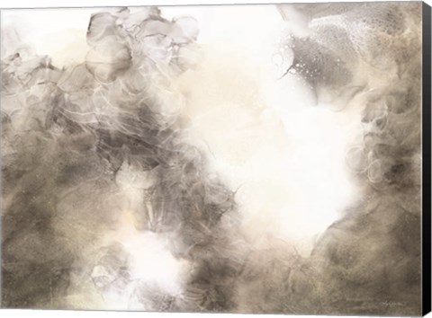 Framed Fawn Mushroom Abstract 2 Print