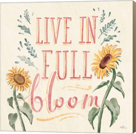 Framed Sunflower Season VI Bright Print