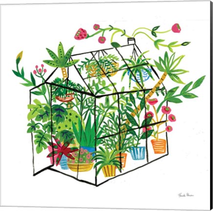 Framed Greenhouse Blooming V Print