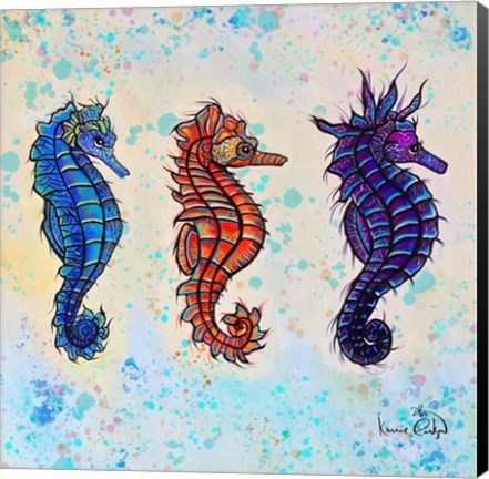 Framed Seahorses Print