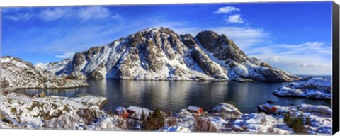 Framed Fishing Village (Lofoten Islands), Norway Print