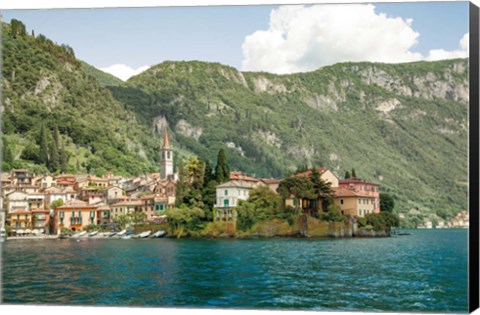 Framed Lake Como Village IV Print