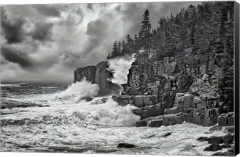 Framed Noreaster at Otter Cliff Print