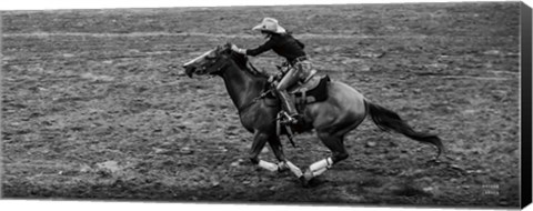 Framed Rodeo II BW Print