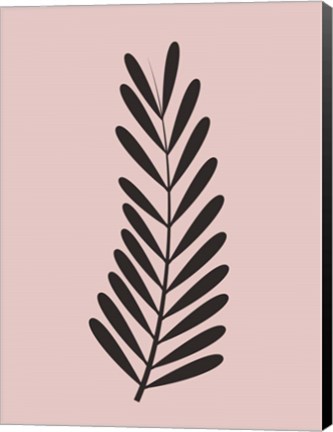 Framed Blush Pink Leaf Print