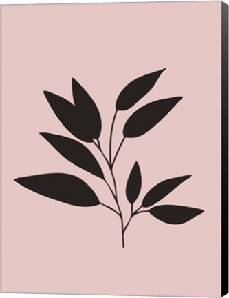 Framed Tropical Blush Pink Leaf III Print