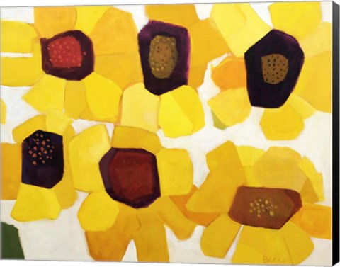Framed Six Sunflowers Print