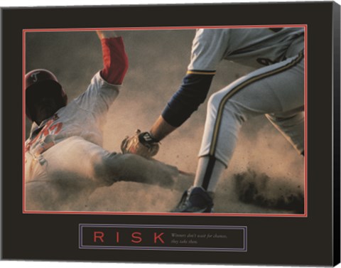 Framed Risk-Baseball Print