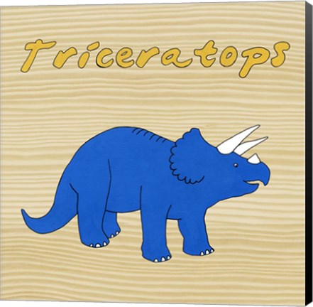 Framed Triceratops Print