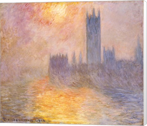 Framed Houses of Parliament, Sunset, 1904 Print