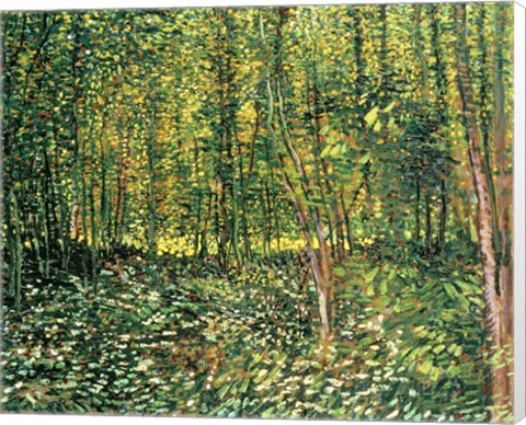 Framed Trees and Undergrowth, 1887 Print