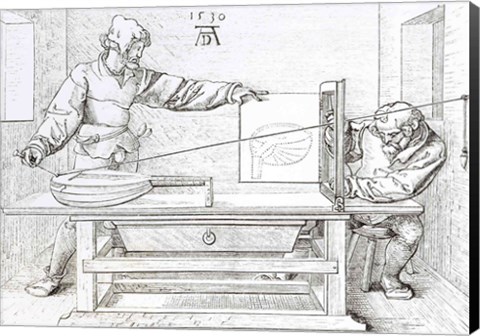 Framed Instrument of Mathematical Precision for Designing Objects in Perspective Print