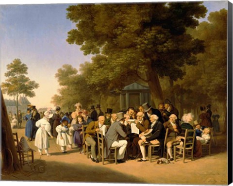 Framed Politicians in the Tuileries Gardens, 1832 Print
