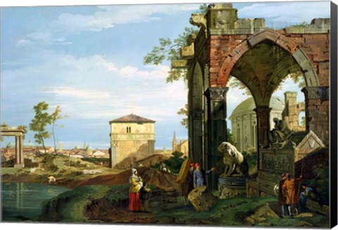 Framed Capriccio with Motifs from Padua Print