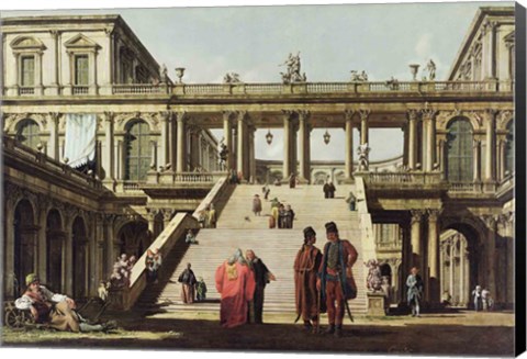 Framed Castle Courtyard, 1762 Print