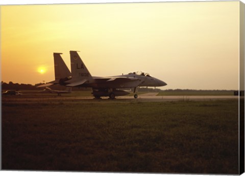 Framed US AIR FORCE, F-15 EAGLE FIGHTER JET Print