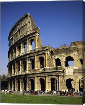 Framed Low angle view of a coliseum, Colosseum, Rome, Italy Vertical Print