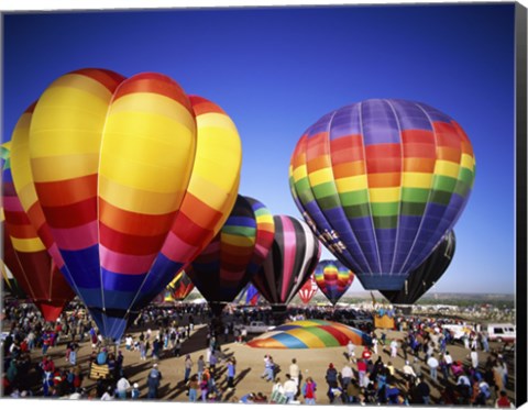 Framed Hot air balloons at the Albuquerque International Balloon Fiesta, Albuquerque, New Mexico, USA Print