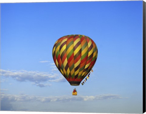 Framed Hot air balloon rising, Albuquerque, New Mexico, USA Print