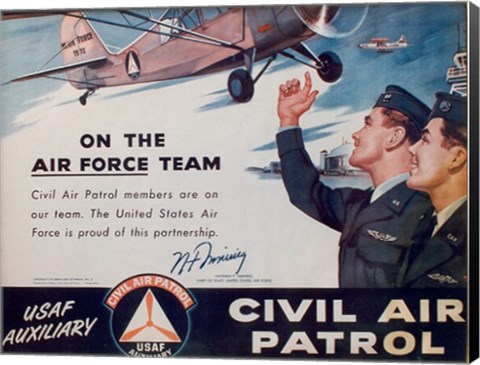 Framed CAP On the Air Force Team Poster Print
