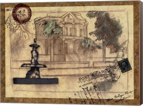Framed Small postcard from the Villa II Print