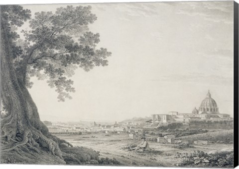 Framed Extensive View of Rome from the Orti della Pineta Sacchetti Print