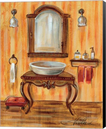 Framed Tuscan Bath II Print