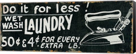 Framed Vintage Sign I Print