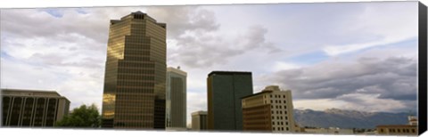 Framed Buildings in a city with mountains in the background, Tucson, Arizona, USA Print