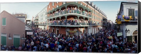 Framed People celebrating Mardi Gras festival, New Orleans, Louisiana, USA Print