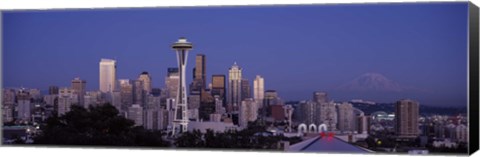 Framed Seattle Skyline Print