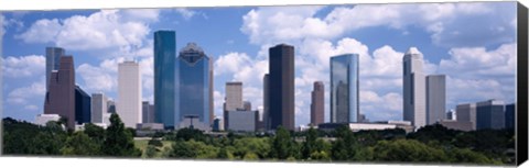 Framed Skyscrapers in a city, Houston, Texas, USA Print