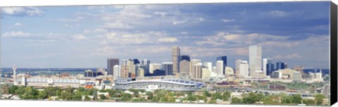 Framed USA, Colorado, Denver, Invesco Stadium, High angle view of the city Print