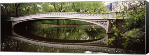 Framed Arch bridge across a lake, Central Park, Manhattan, New York City, New York State, USA Print