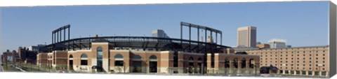 Framed Baseball park in a city, Oriole Park at Camden Yards, Baltimore, Maryland, USA Print