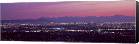 Framed Cityscape at sunset, Phoenix, Maricopa County, Arizona, USA 2010 Print