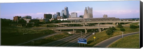 Framed Highway interchange, Kansas City, Missouri, USA Print